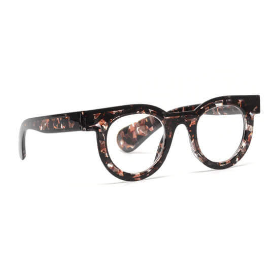 Kai Reading Glasses in Crackled Brown - Mildred Hoit