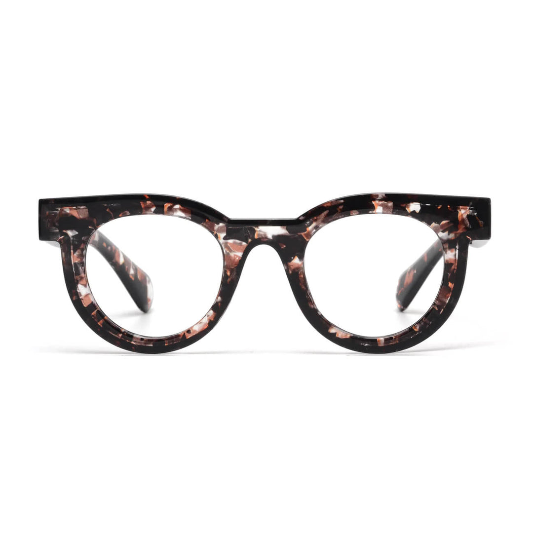 Kai Reading Glasses in Crackled Brown - Mildred Hoit