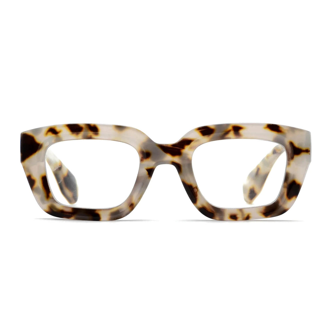Owen Blue Light Readers in Bone Tortoise