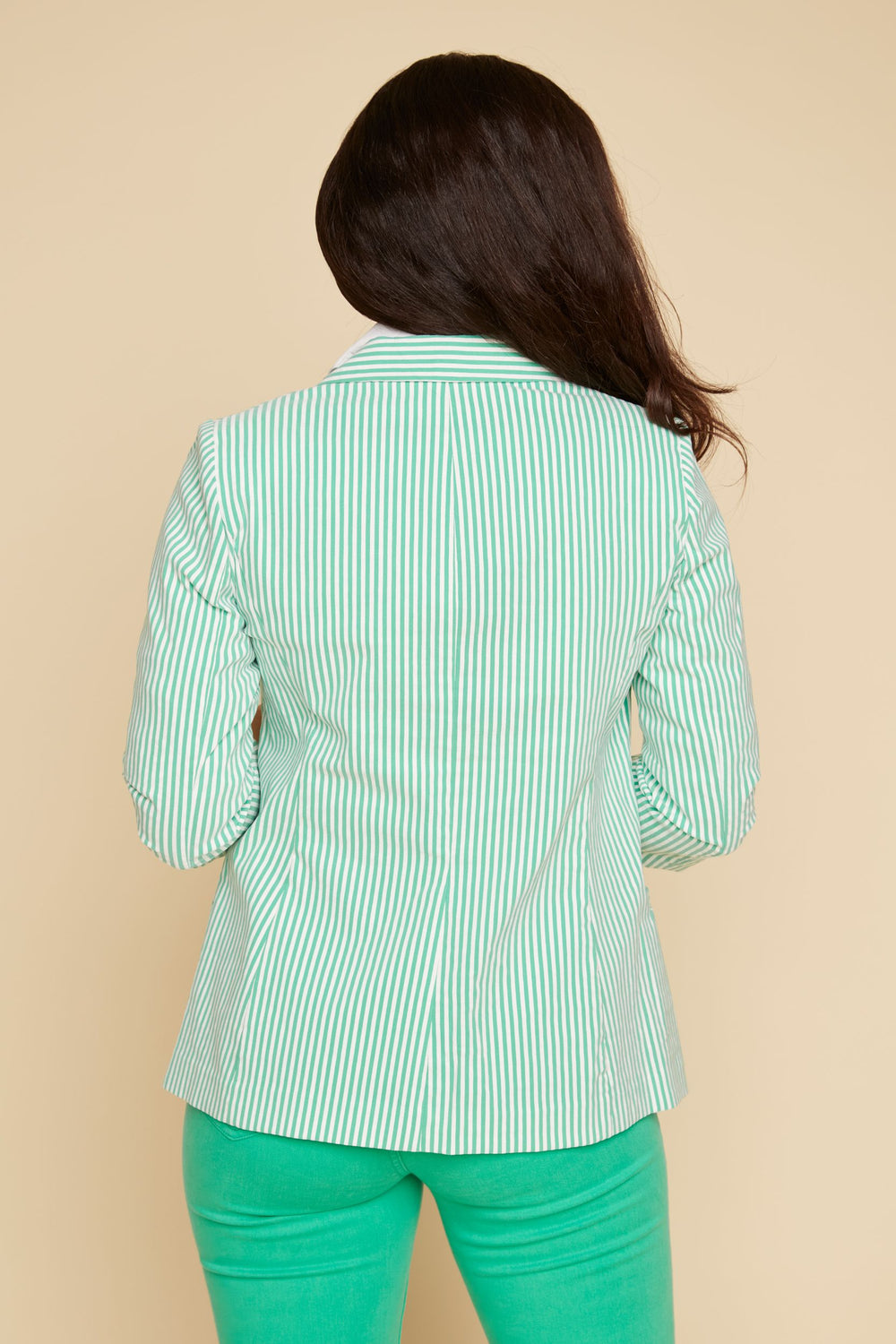 Seersucker Jacket in Jade - Mildred Hoit