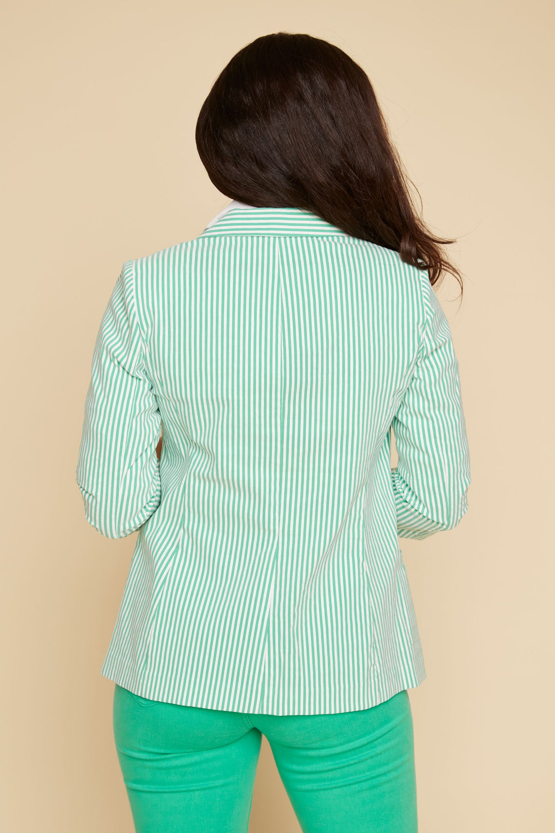 Seersucker Jacket in Jade - Mildred Hoit