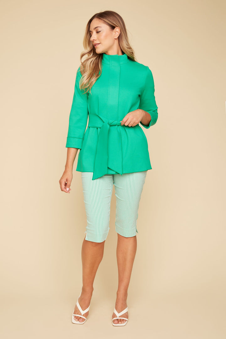 Renuar Tie Front Jade Jacket - Mildred Hoit