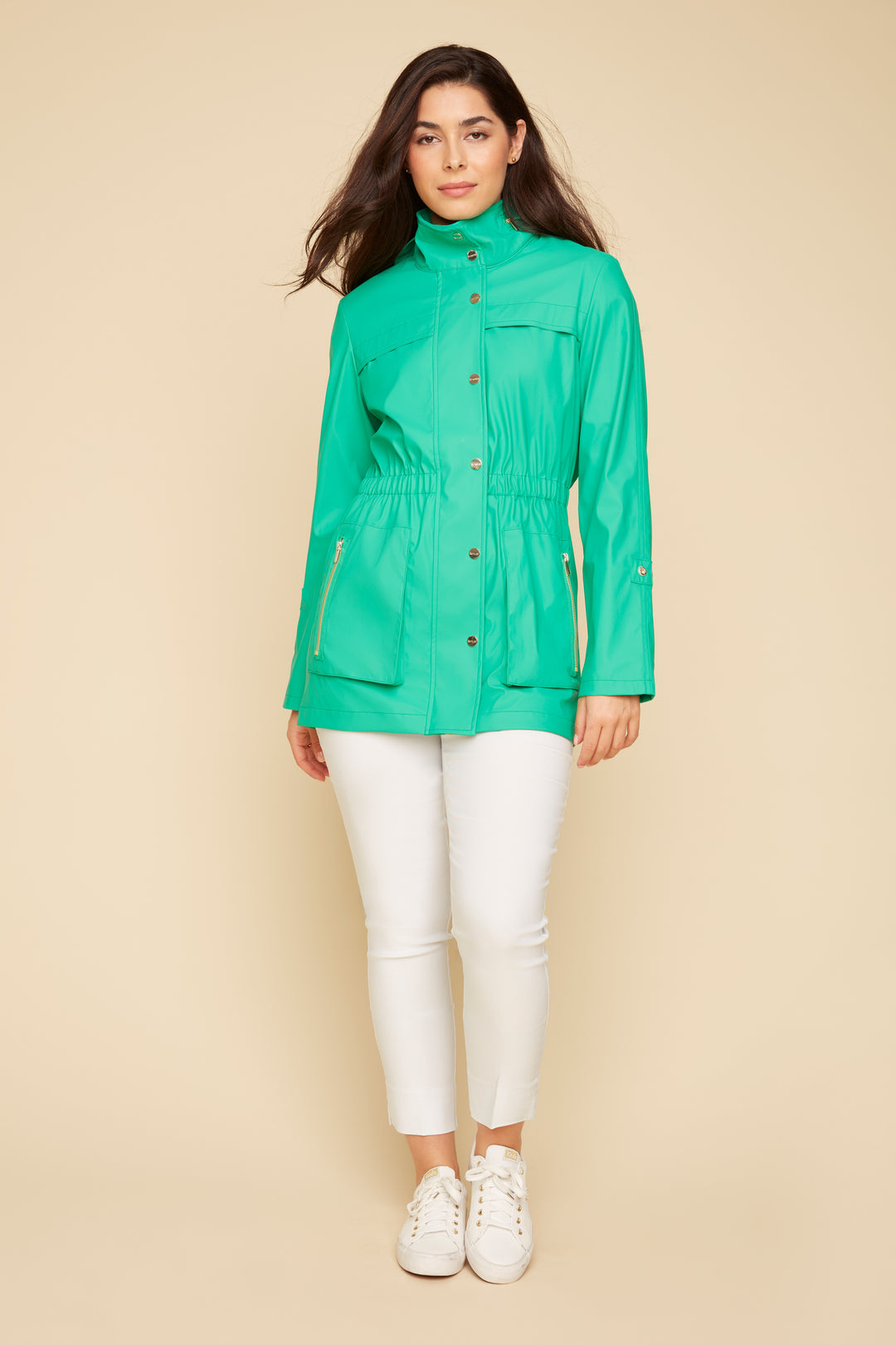 Raincoat in Jade - Mildred Hoit