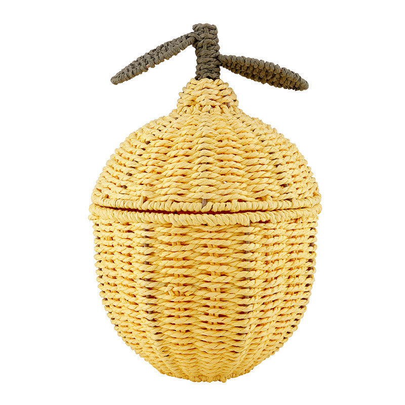 Lemon Wicker Basket - Mildred Hoit