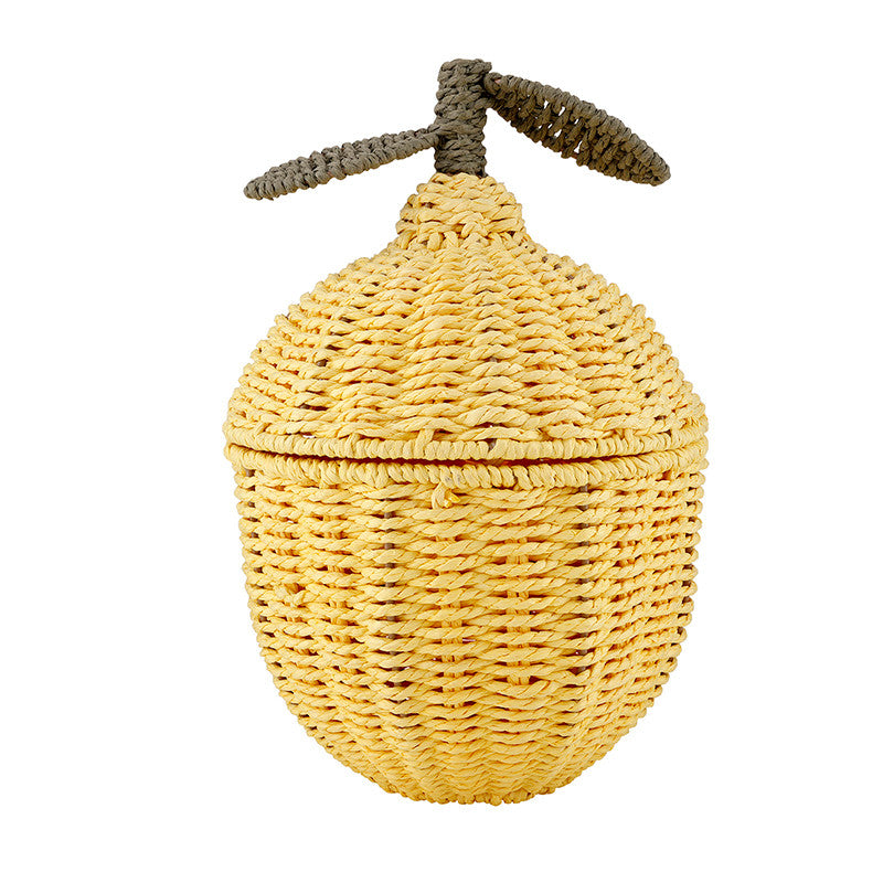 Lemon Wicker Basket - Mildred Hoit