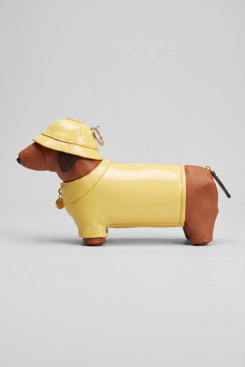 Raincoat Dog Handbag in Yellow