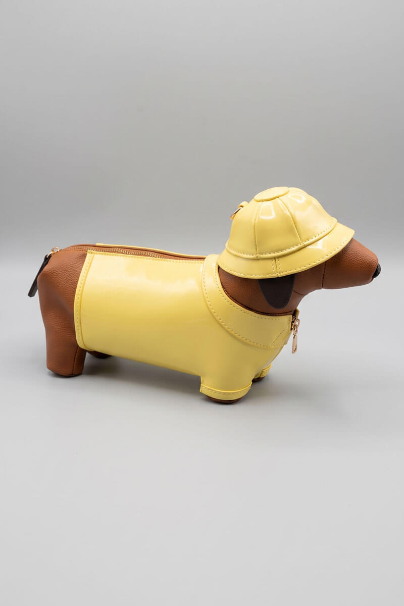 Raincoat Dog Handbag in Yellow