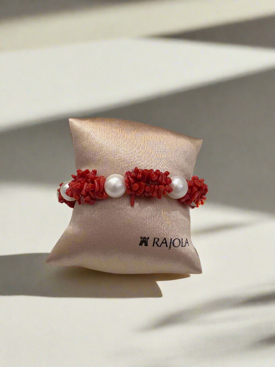 Coral and Pearl Bracelet - Mildred Hoit
