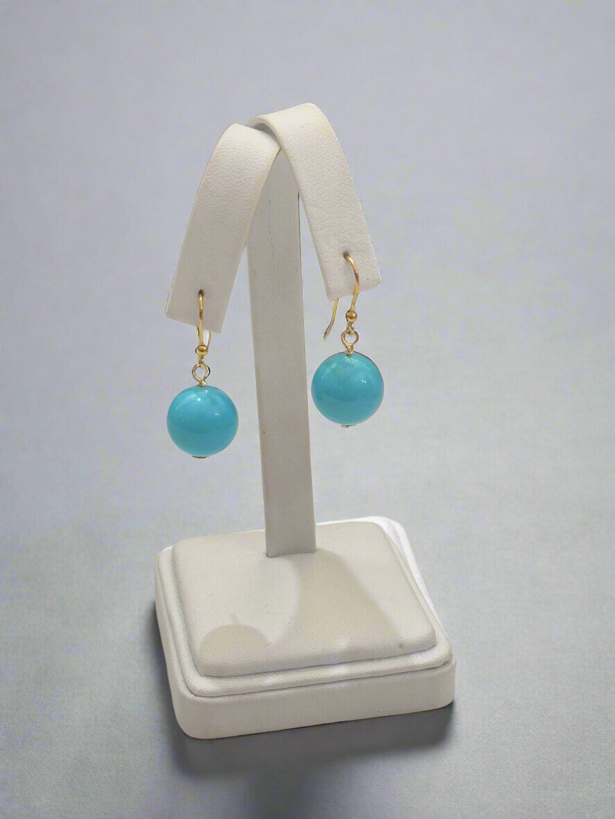 16mm Turquoise Earrings - Mildred Hoit