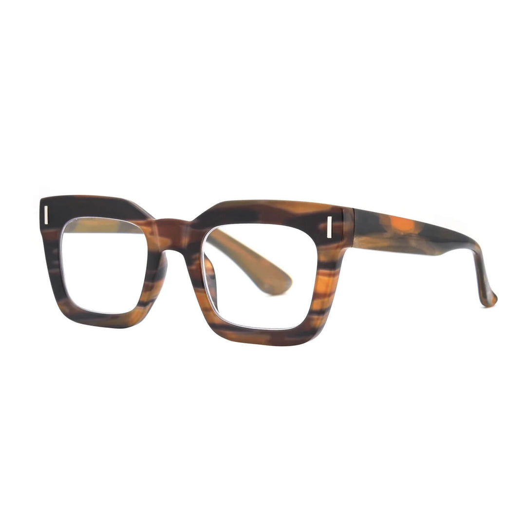 Raz Blue Light Readers in Striped Brown