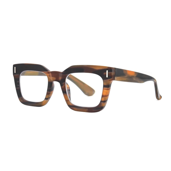 Raz Blue Light Readers in Striped Brown