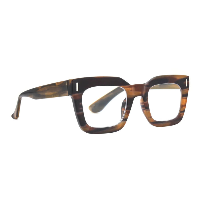 Raz Blue Light Readers in Striped Brown