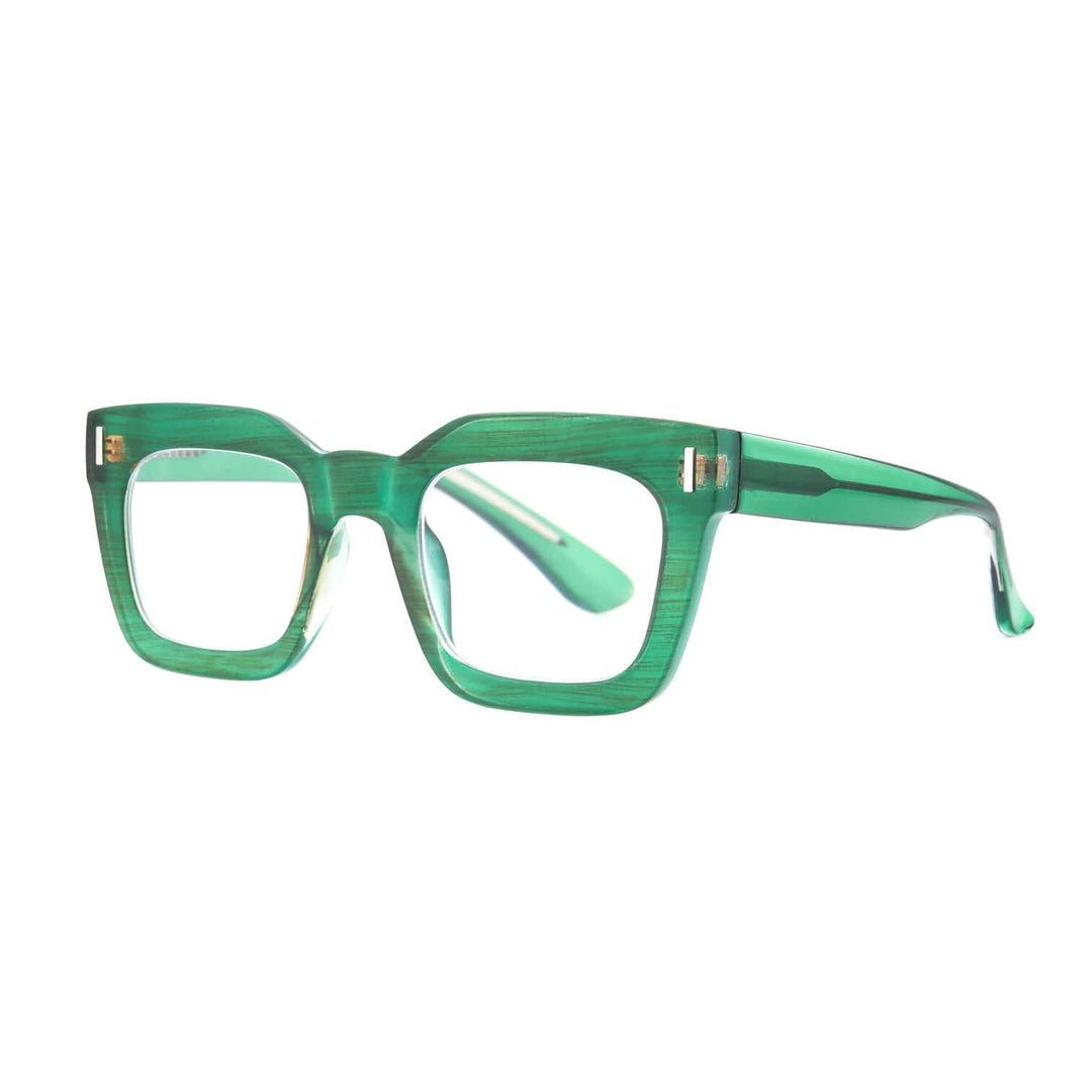Raz Blue Light Readers in Striped Green