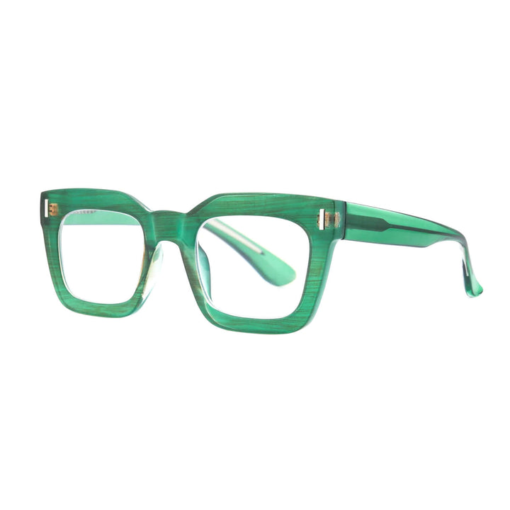Raz Blue Light Readers in Striped Green