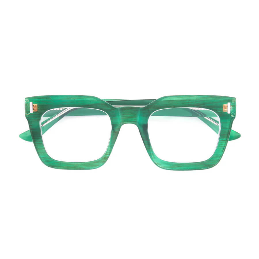 Raz Blue Light Readers in Striped Green