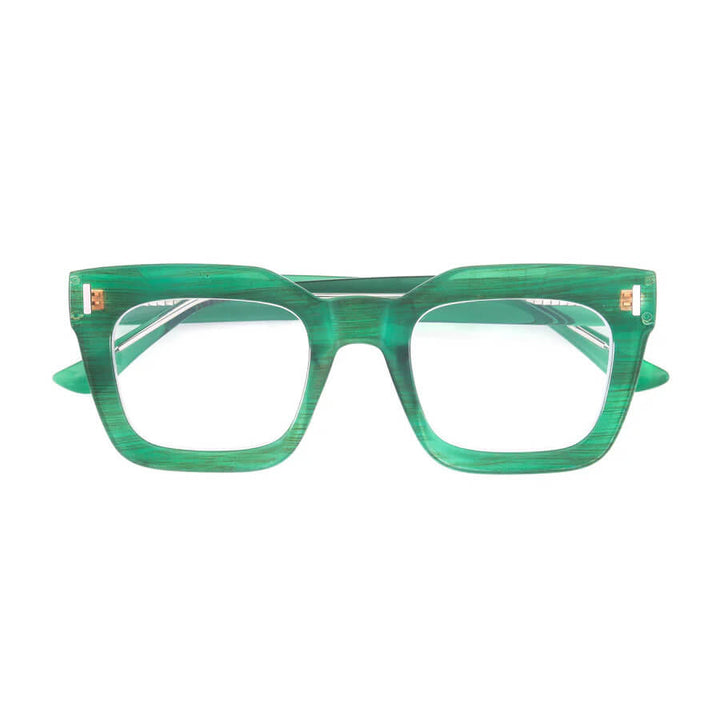 Raz Blue Light Readers in Striped Green