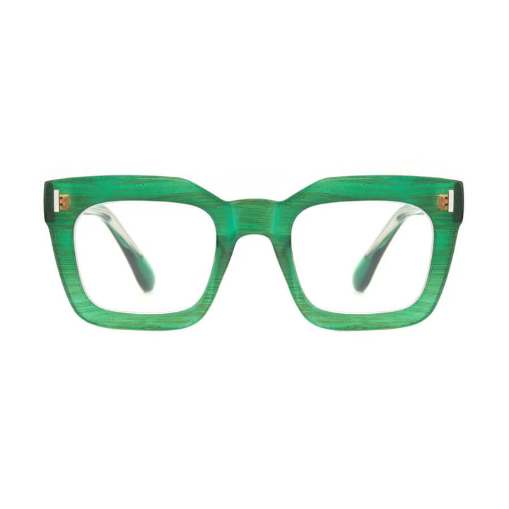 Raz Blue Light Readers in Striped Green
