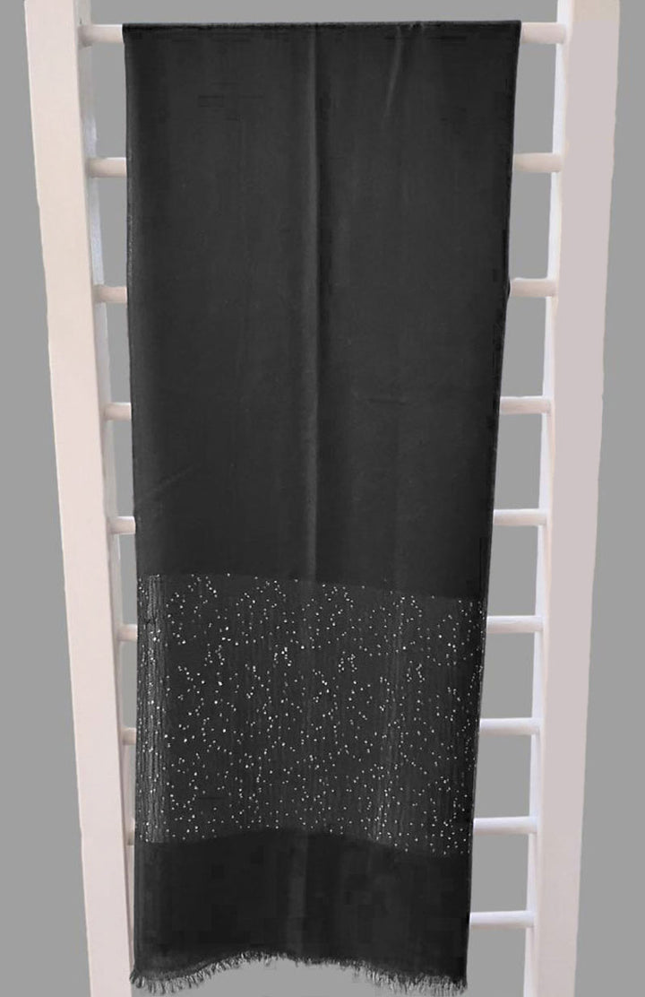 Kinross Sequin Border Shawl in Black