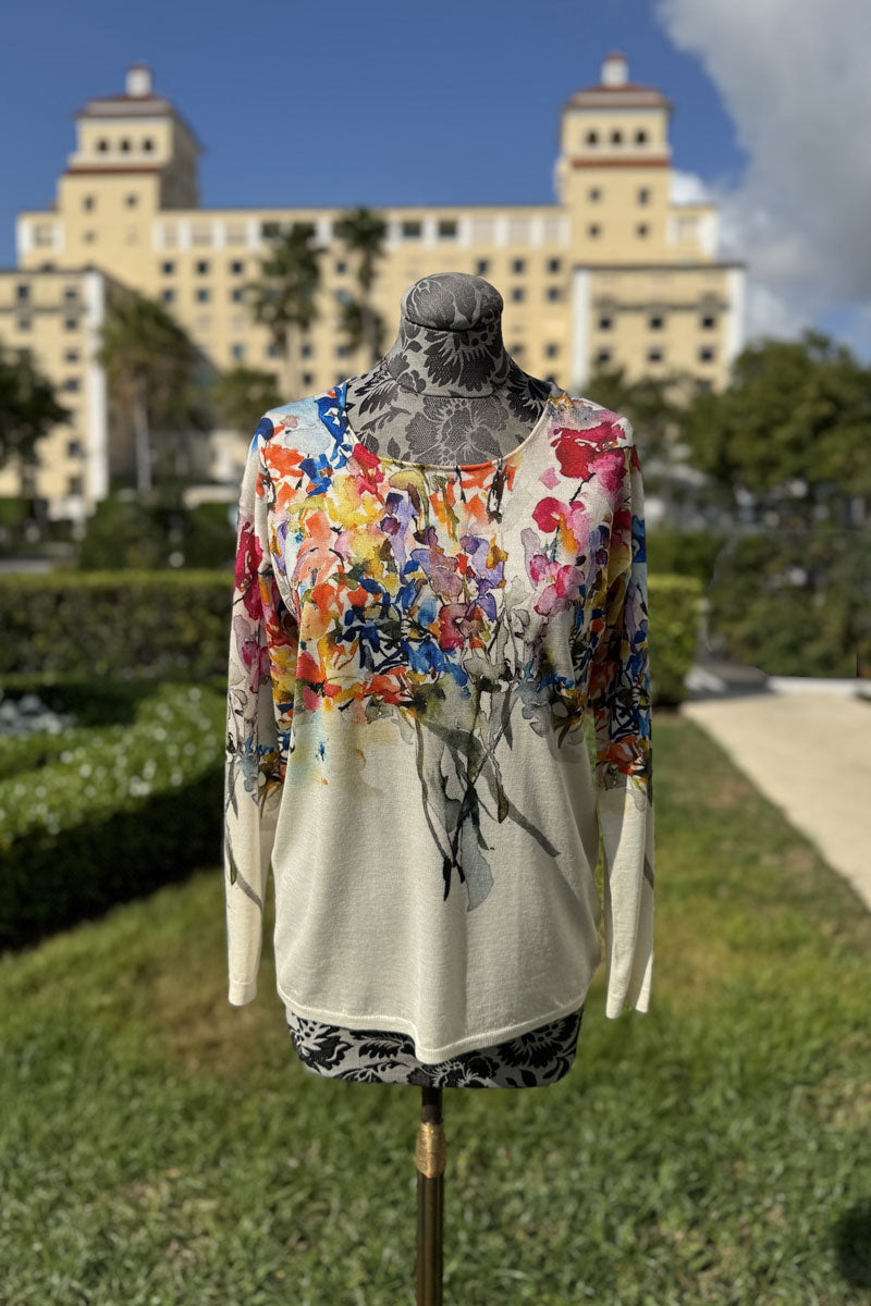 Richard Grand Floral Knit Sweater - Mildred Hoit