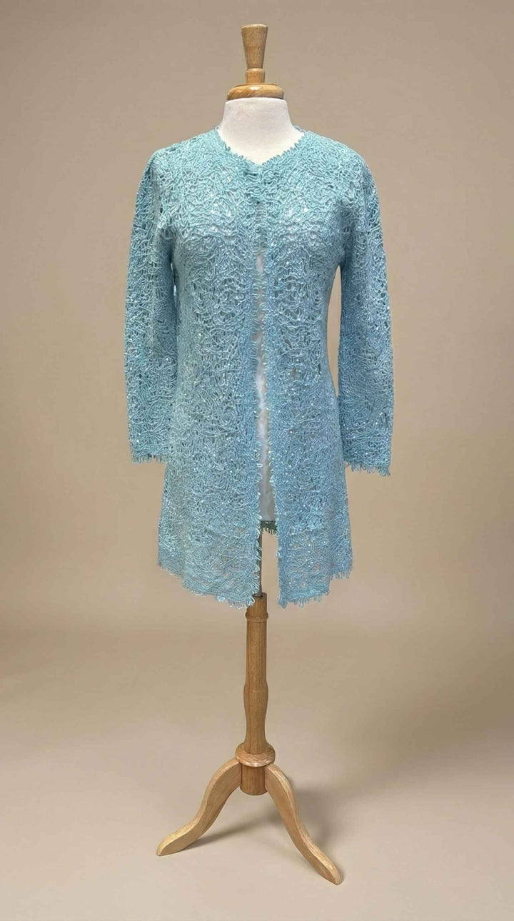 Richard Grand Macrame Duster in Aqua