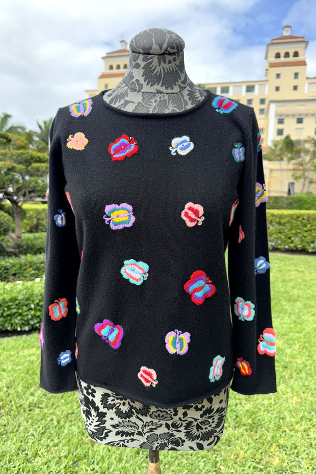 Richard Grand Butterfly Intarsia Cashmere Sweater available at Mildred Hoit in Palm Beach.