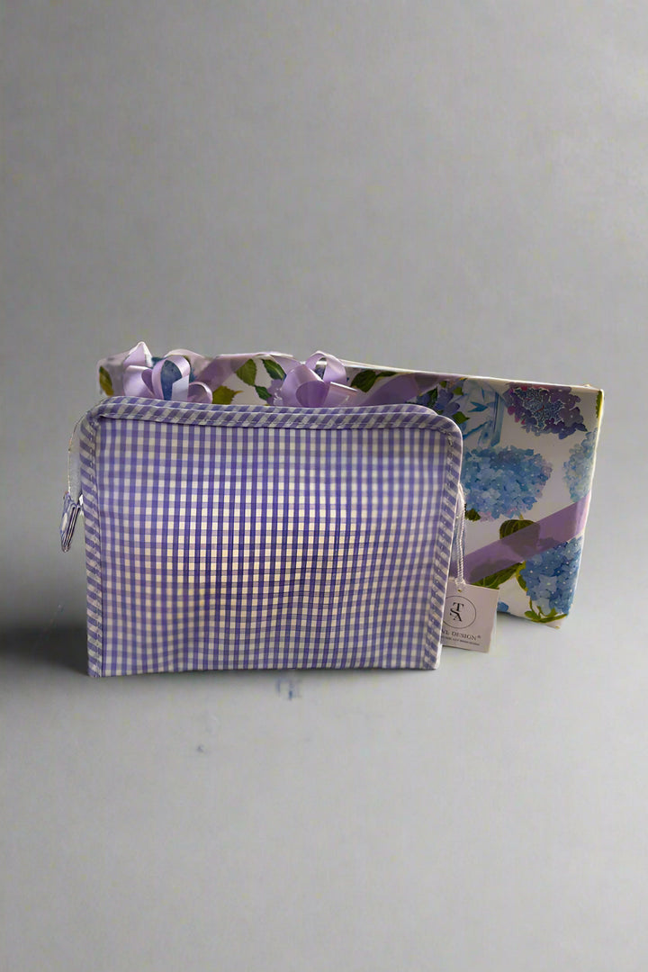 Roadie Medium Bag in Gingham Lilac - Mildred Hoit