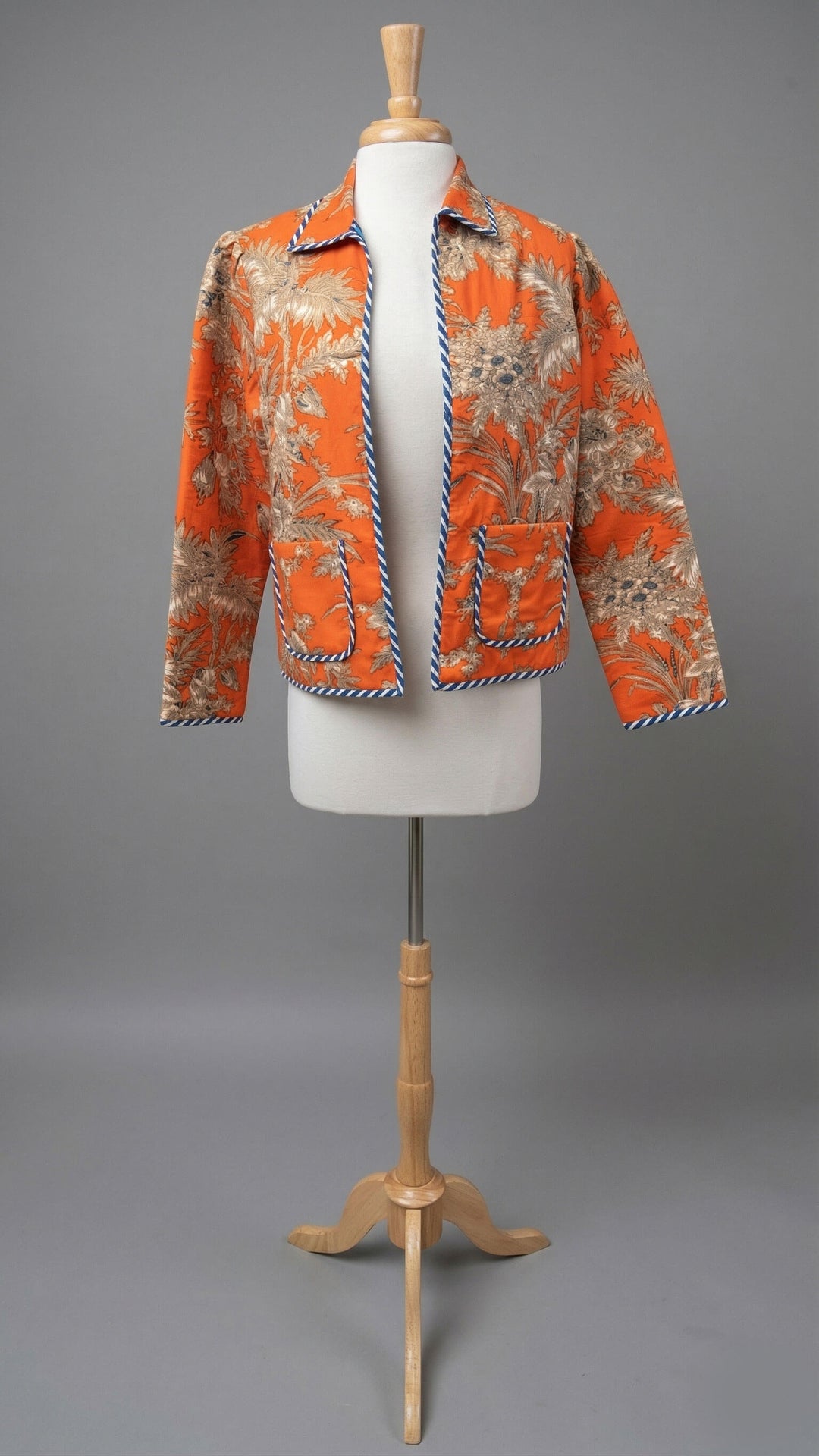 Robyn Quilted Jacket in Tangerine Mirage - Mildred Hoit