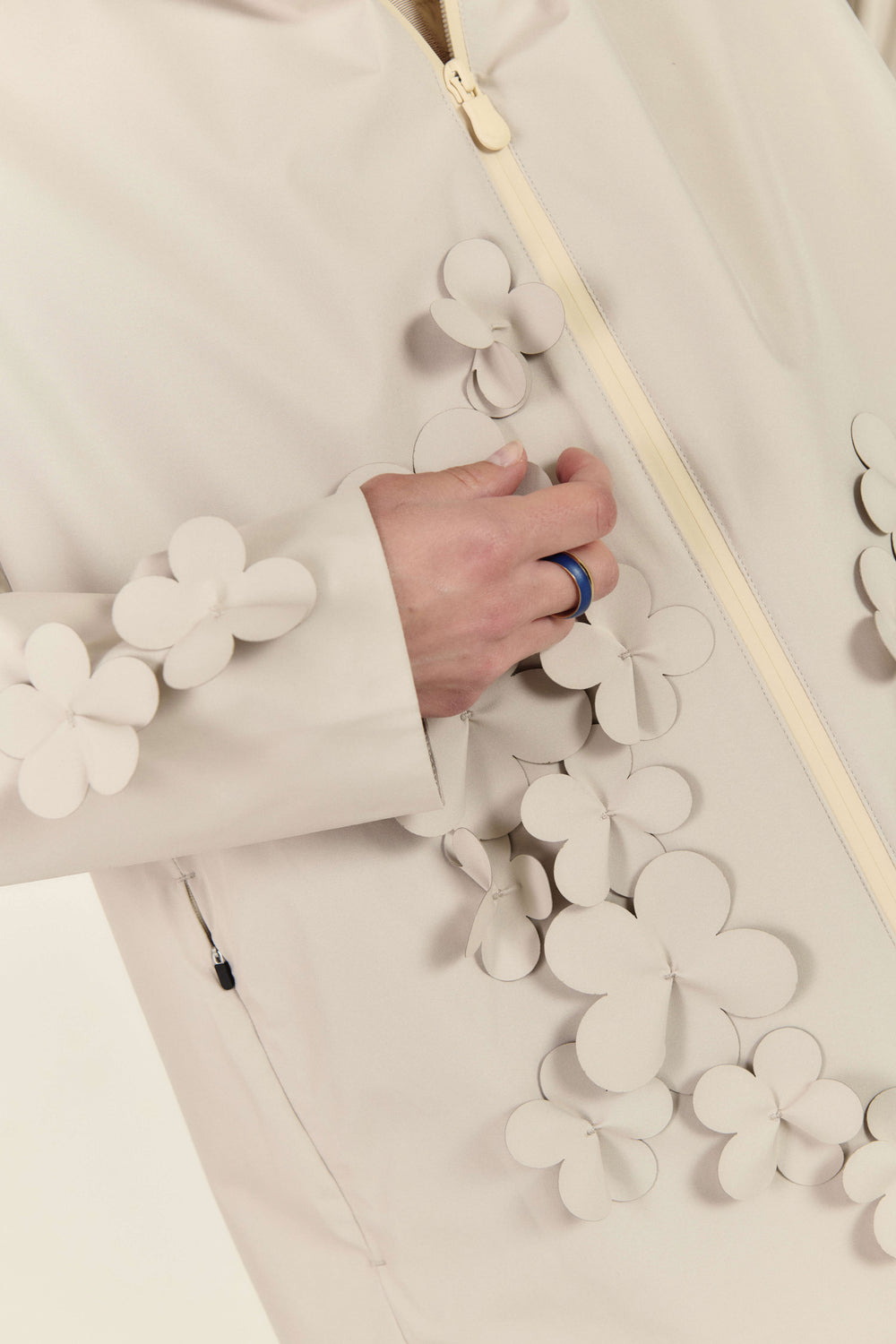 Save The Duck Rosa Hooded Jacket in Shore Beige - Mildred Hoit