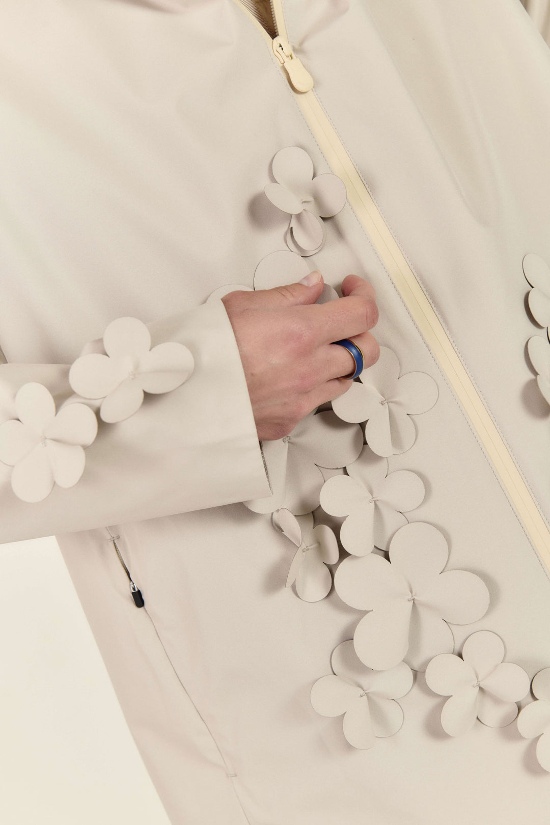 Save The Duck Rosa Hooded Jacket in Shore Beige - Mildred Hoit