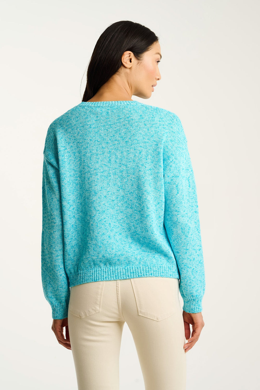 Lisa Todd Bel Fiore Sweater in Blue Crush - Mildred Hoit