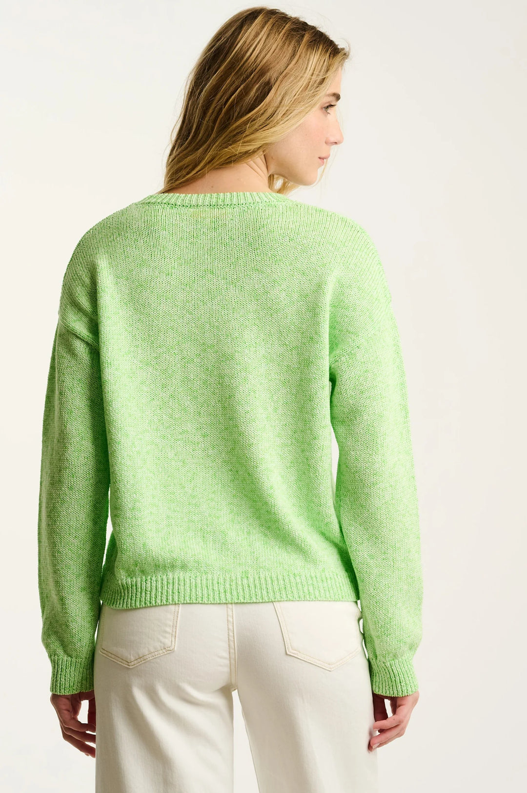 Lisa Todd Bel Fiore Sweater in Green Crush - Mildred Hoit