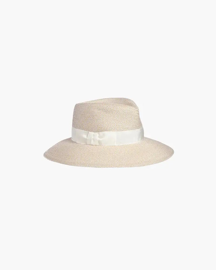 Eric Javits Phoenix Fedora Hat in Cream - Mildred Hoit