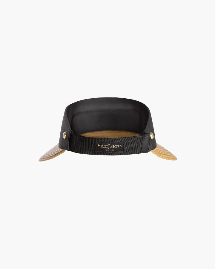 Eric Javits Champ Visor in Natural & Black - Mildred Hoit
