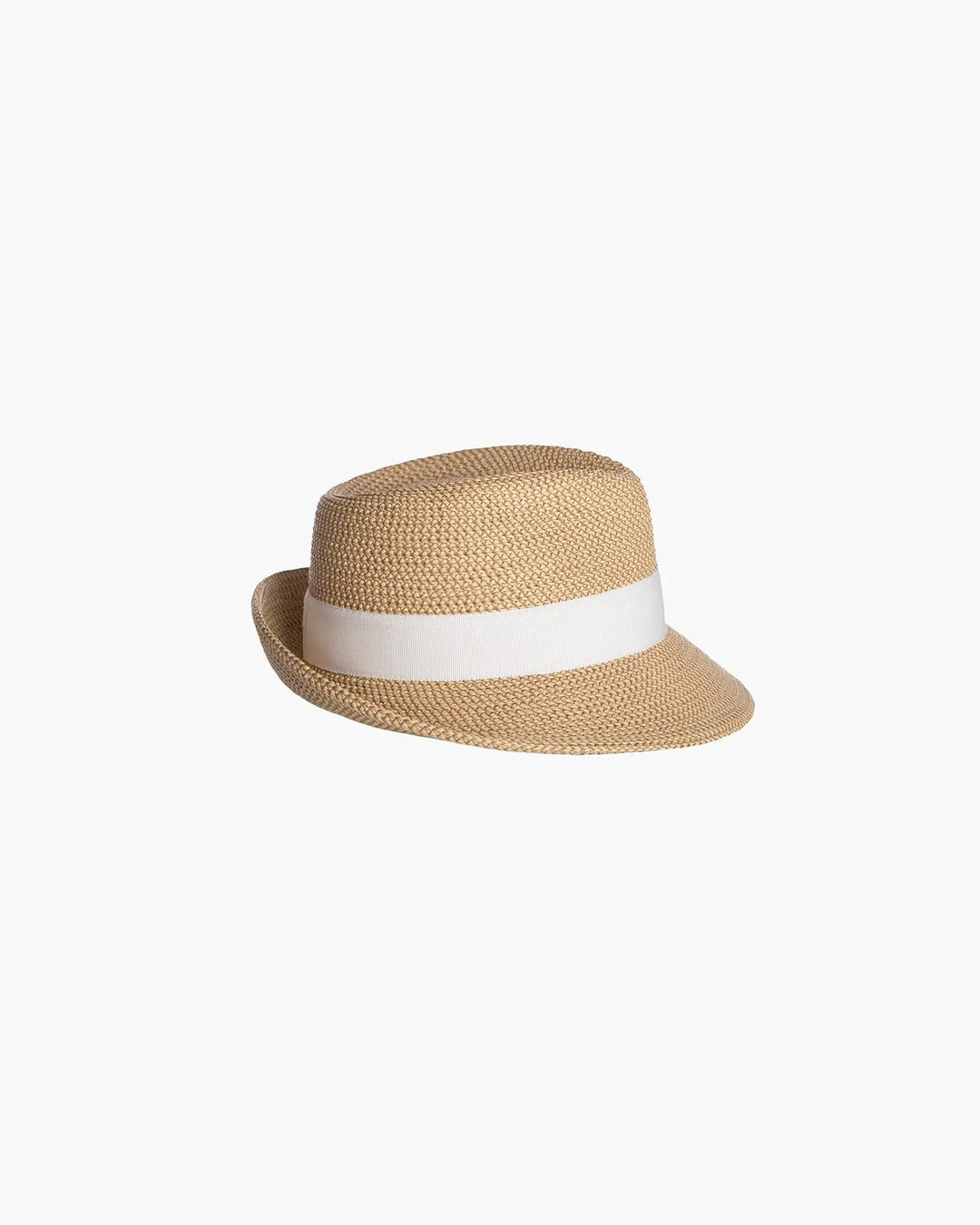 Eric Javits Squishee® Classic Fedora in Peanut & White - Mildred Hoit