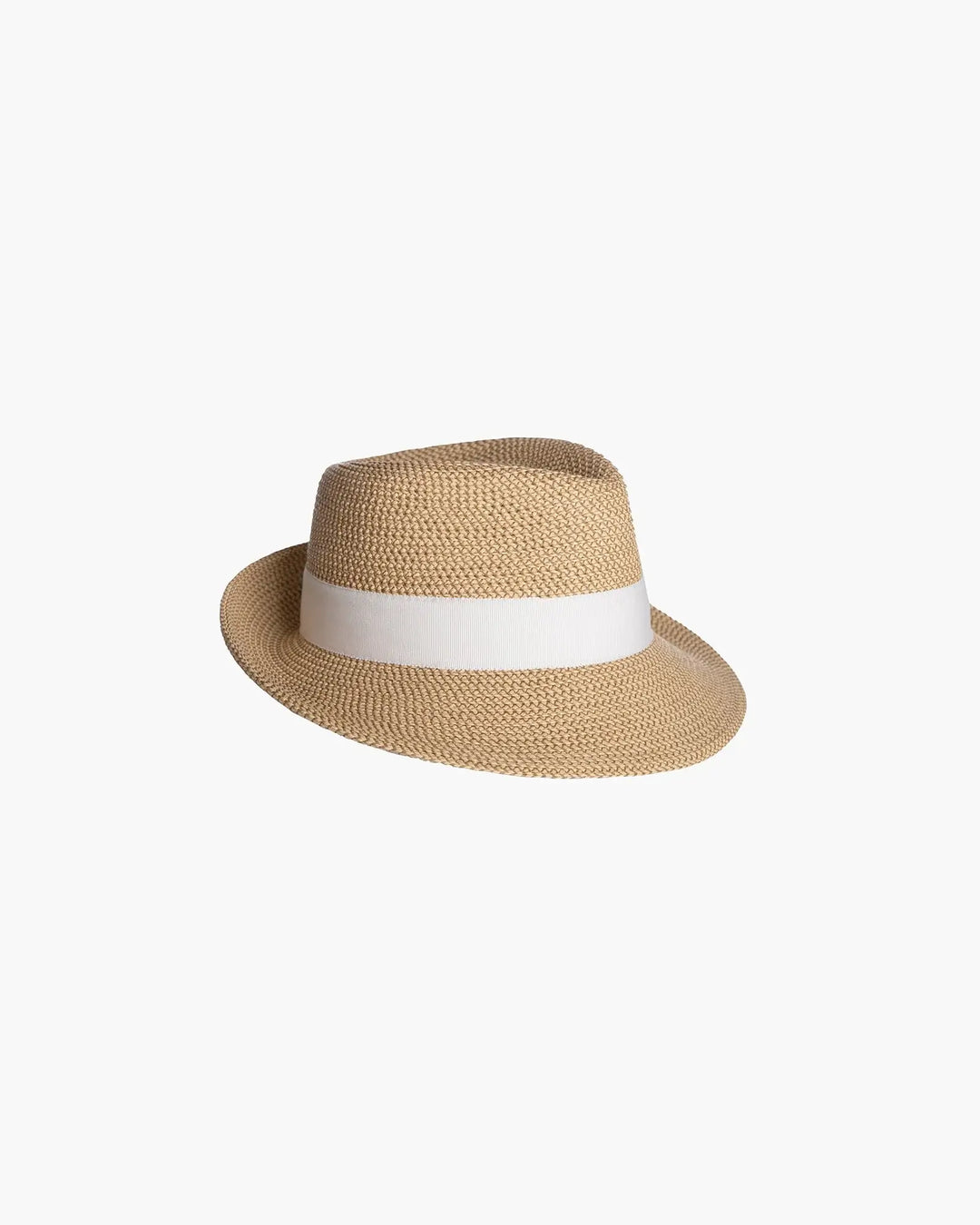Eric Javits Squishee® Classic Fedora in Peanut & White - Mildred Hoit
