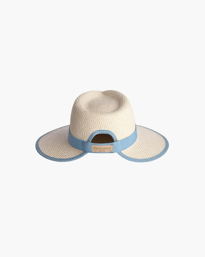 Eric Javits SunCrest Visor Fedora in Blue Mix - Mildred Hoit