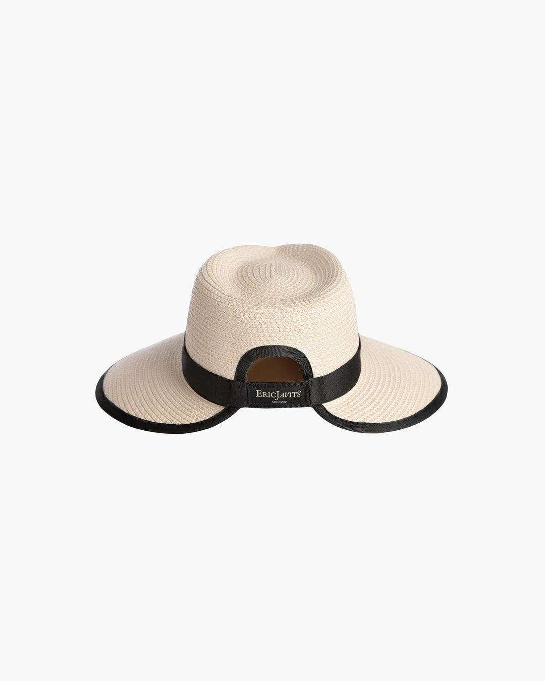 Eric Javits SunCrest Visor Fedora in Cream & Black - Mildred Hoit