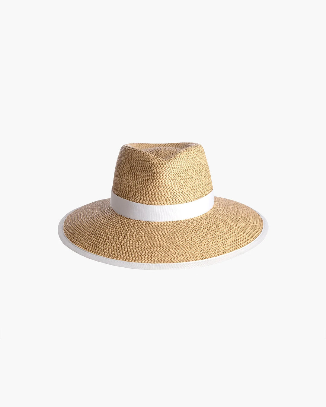 Eric Javits SunCrest Visor Fedora in Peanut & White - Mildred Hoit
