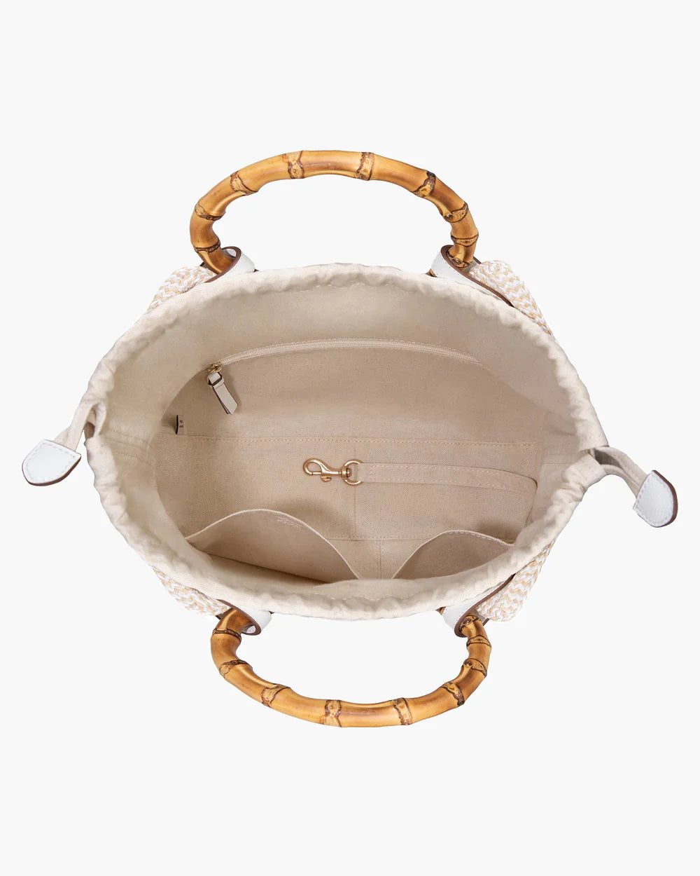 Eric Javits My Way Straw Bag in White Mix - Mildred Hoit