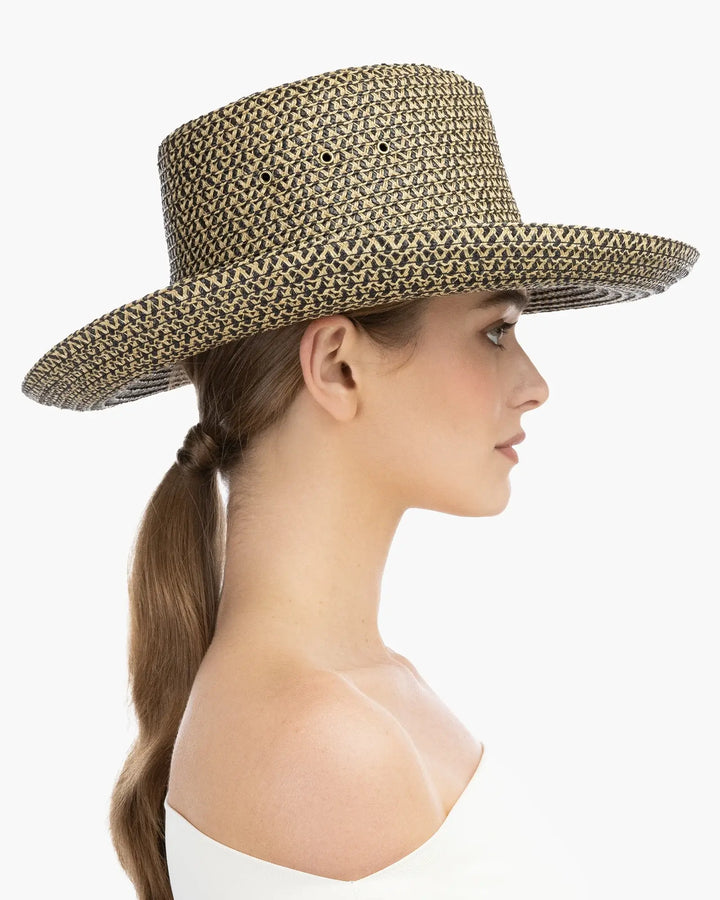 Eric Javits Camp Jav in Natural & Black - Mildred Hoit