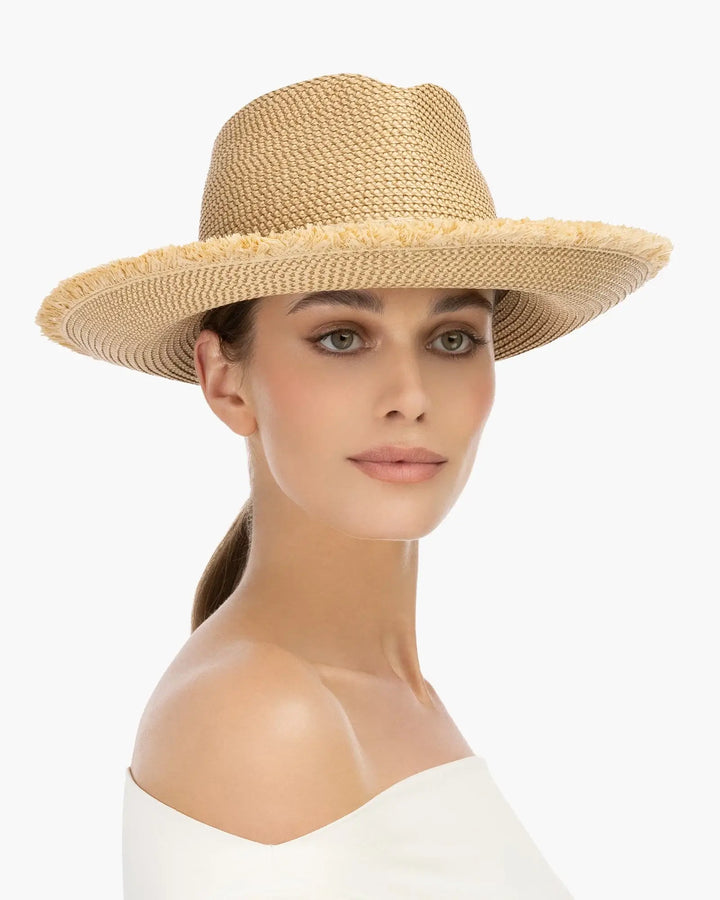 Eric Javits Mykonos Fedora Hat in Peanut - Mildred Hoit