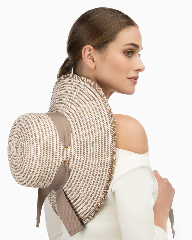 Eric Javits Aruba Hat in Latte Mix