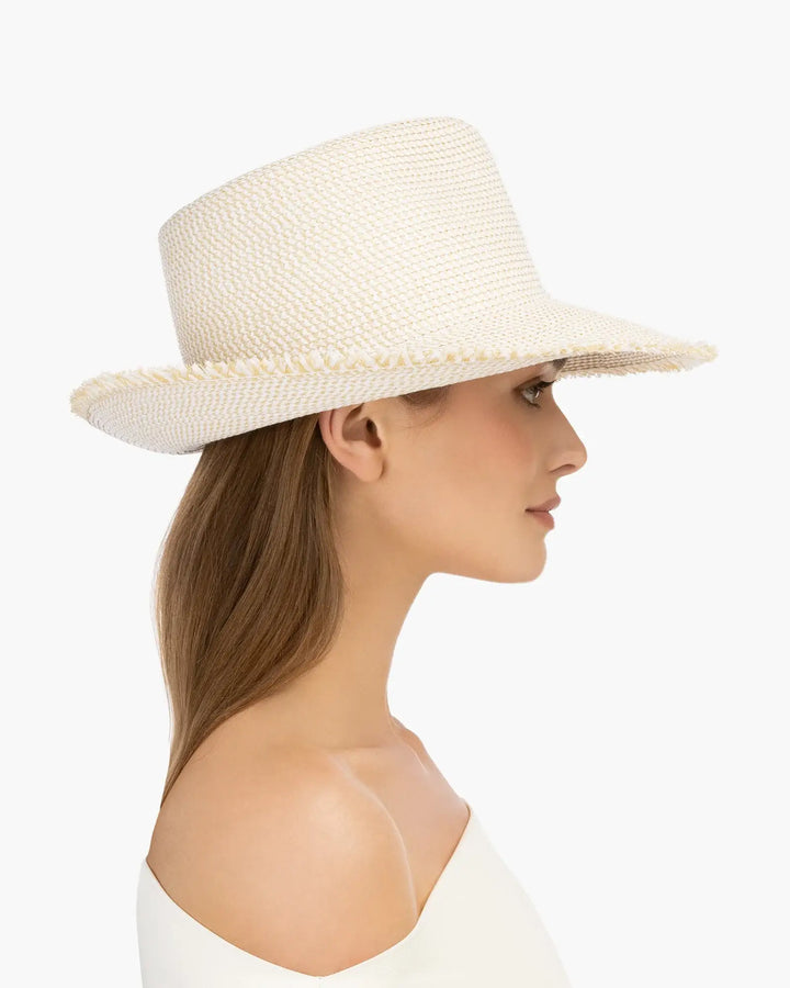 Eric Javits A List Packable Hat in White Mix - Mildred Hoit
