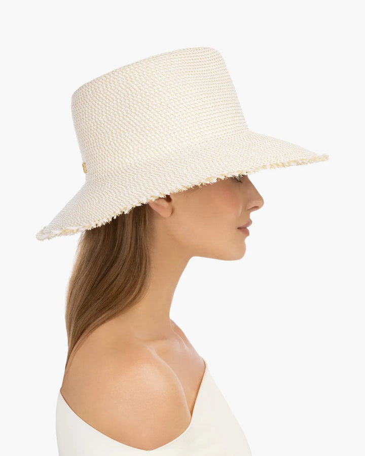 Eric Javits A List Packable Hat in White Mix - Mildred Hoit