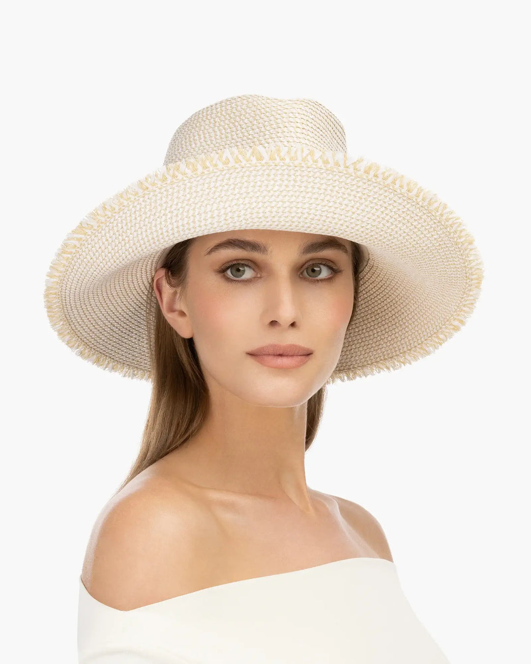 Eric Javits A List Packable Hat in White Mix - Mildred Hoit