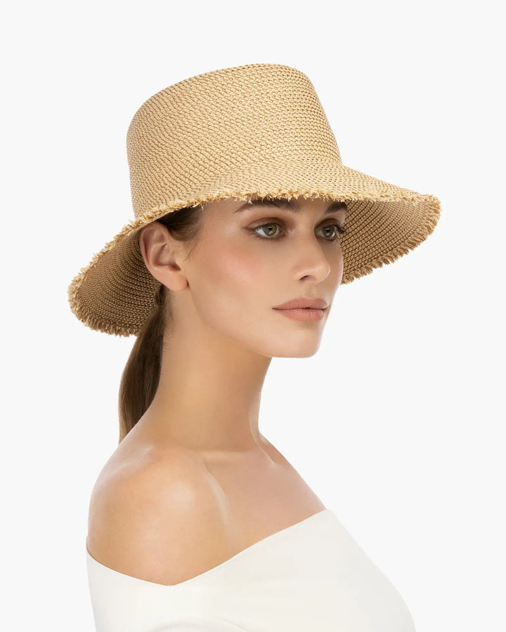 Eric Javits Squishee® Bucket Hat in Peanut - Mildred Hoit
