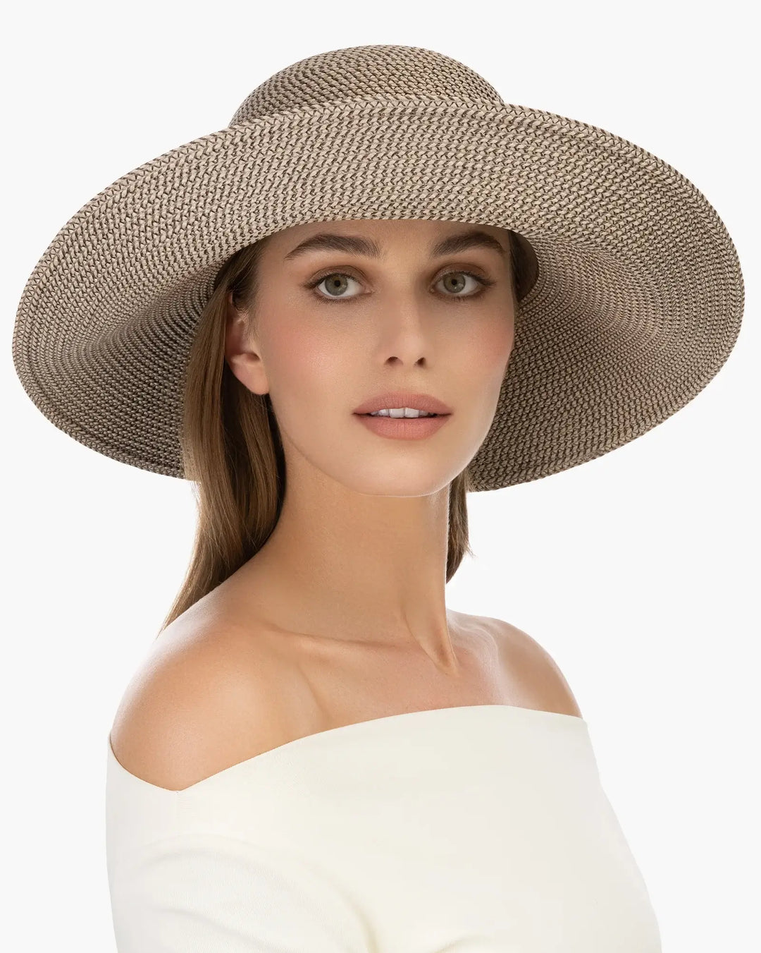Eric Javits Hampton Hat in Bark - Mildred Hoit