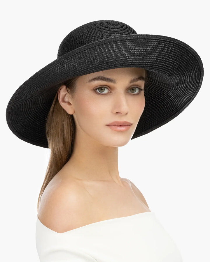 Eric Javits Hampton Hat in Black - Mildred Hoit