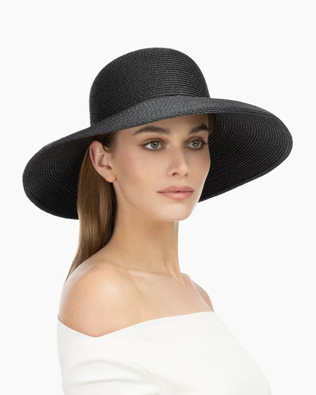 Eric Javits Hampton Hat in Black available at Mildred Hoit in Palm Beach.
