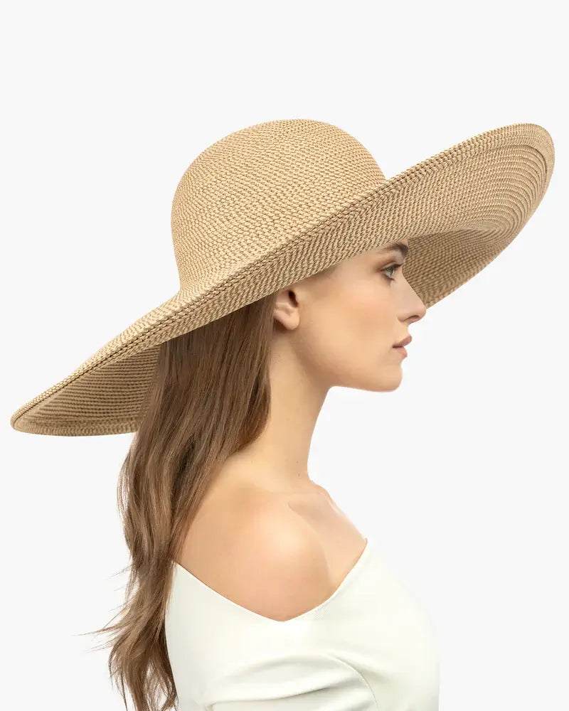 Eric Javits Floppy Hat in Peanut - Mildred Hoit